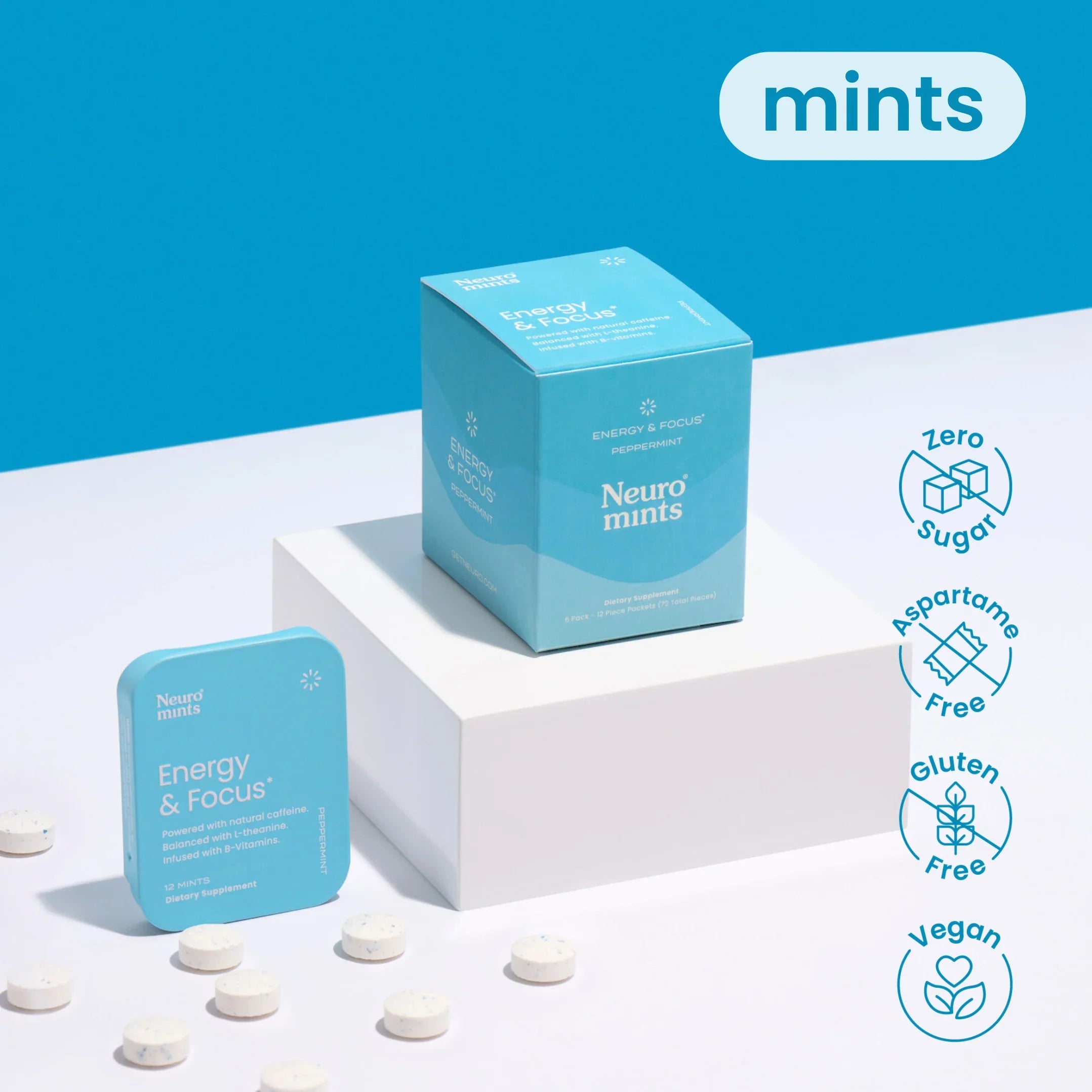 Neuro Energy & Focus Mints (Peppermint) - HSA/FSA Eligible