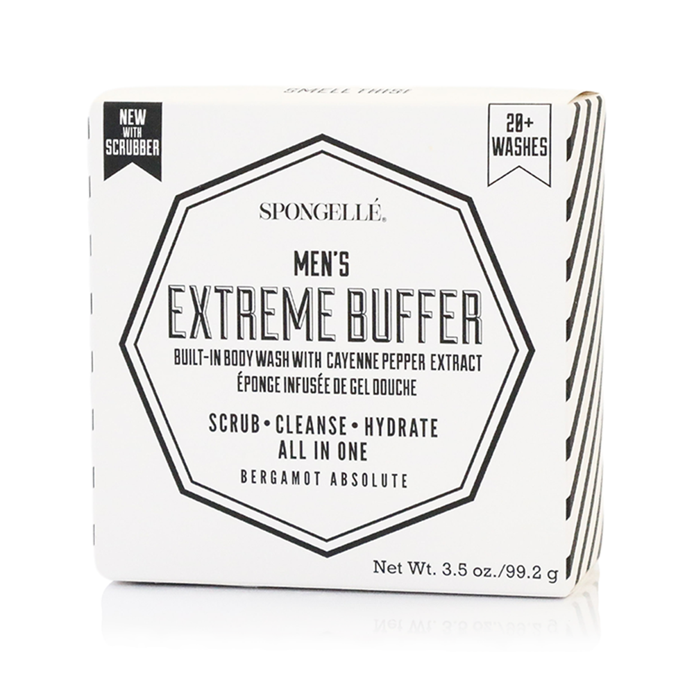 Men's Body Wash Infused Buffer - Verbena Absolute 99.2g, Vegane Duschpflege Mit Peeling-Effekt