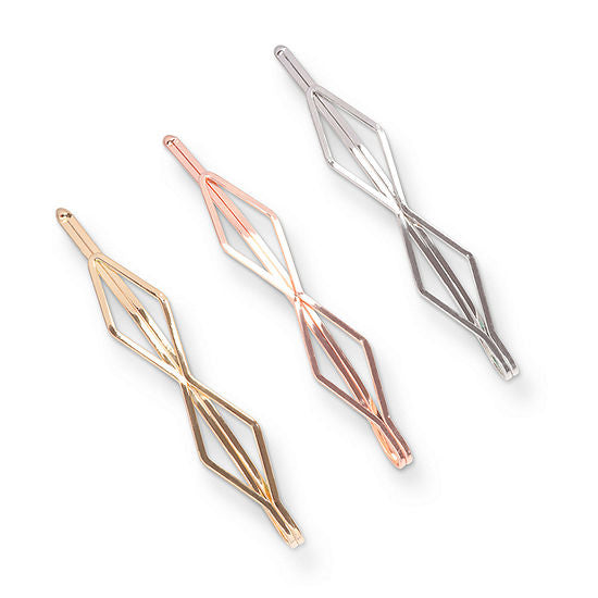 Kitsch Diamond Bobby Pins - Available in Gold, Rose Gold  display picture 1