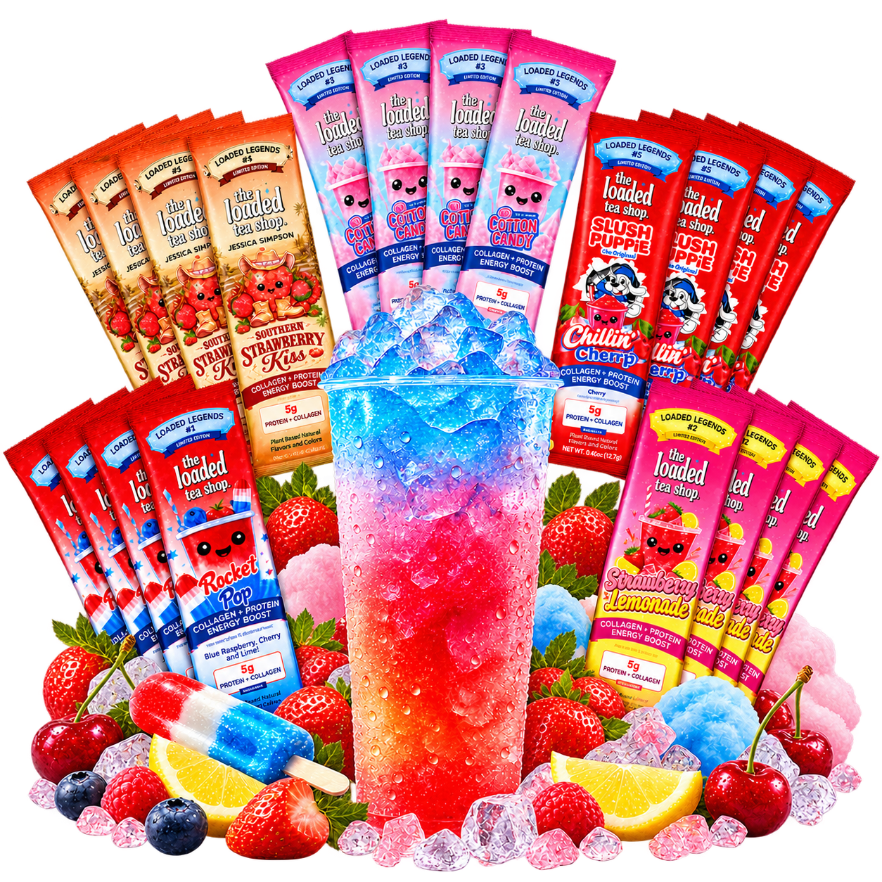 The Loaded Tea Shop Functional Energy Tea Packs (20 Legendary