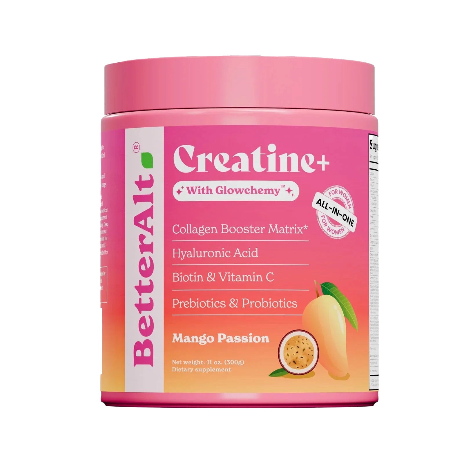 glutathione and creatine together BetterAlt Creatine+ with Glowchemy™ for Women Chicnutrix Glow + Mighty Program:8 Week Skin and Tissue Optimization cream for sensitive uneven skin