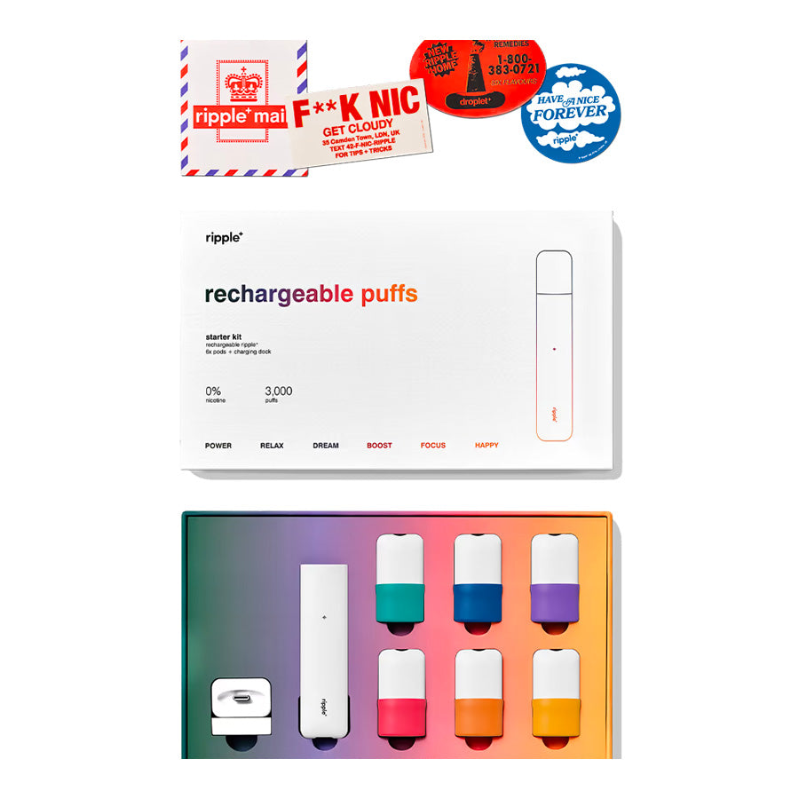 ripple POD Starter Kit (1x Device + 6x Aroma PODs) Pharmalynk Marketplace ripple POD Starter Kit (1x Device + 6x Aroma PODs) Pharmalynk Marketplace