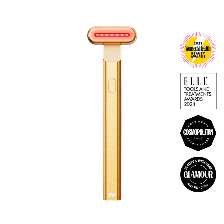 Solawave 4-in-1 Red Light Therapy Skincare Wand (Gold) - HSA/FSA