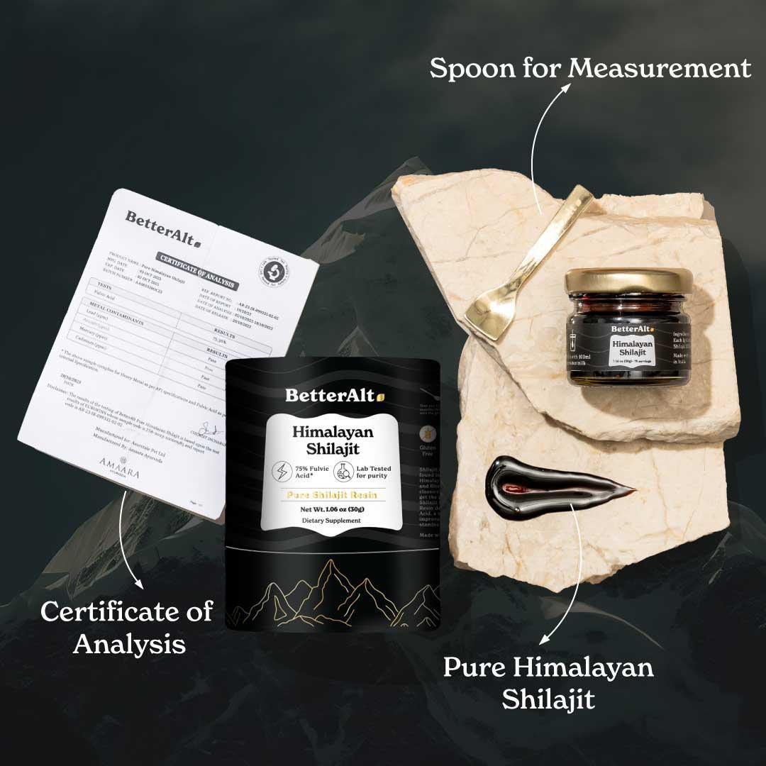 BetterAlt Pure Himalayan Shilajit Resin for Energy Boost & Immune Support