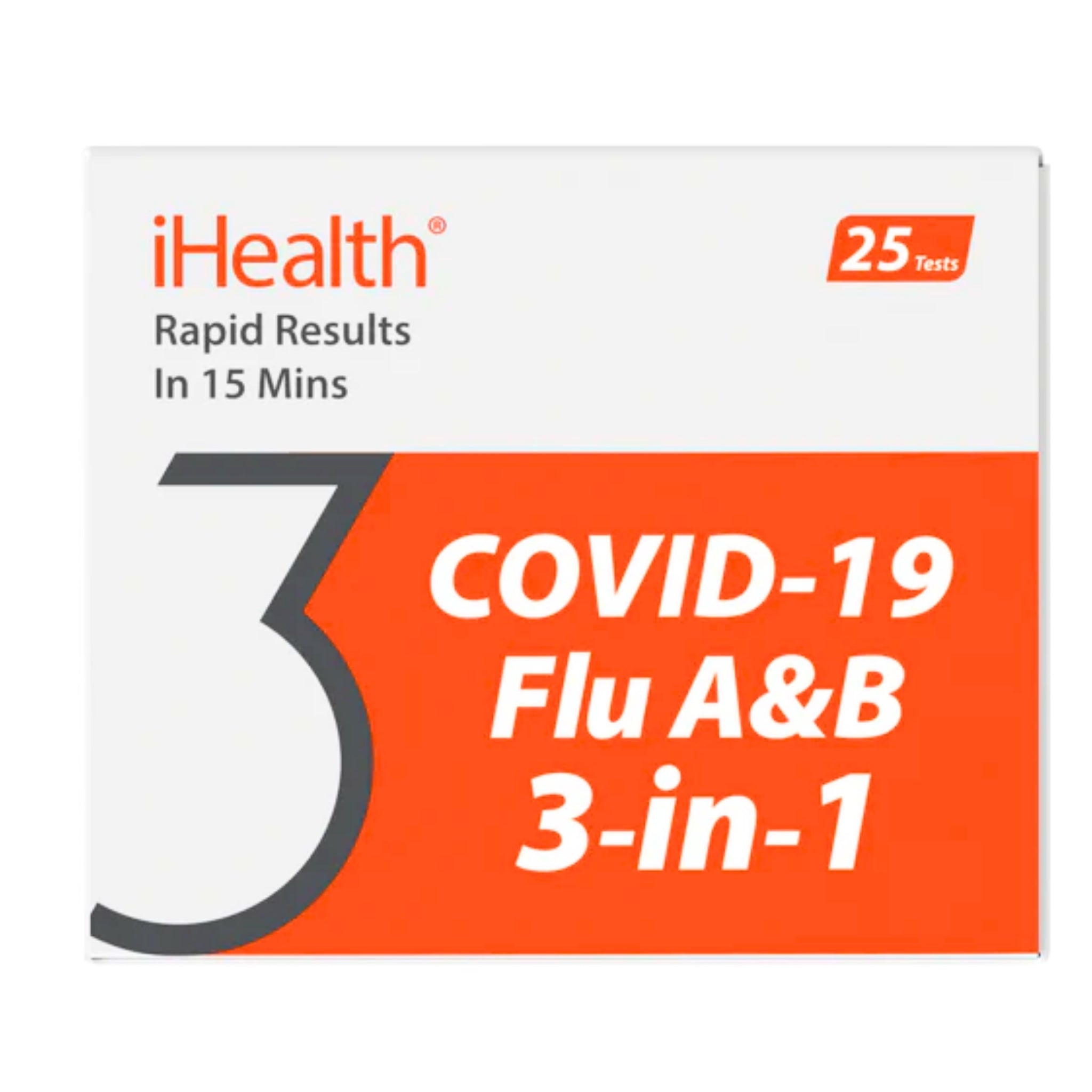 iHealth COVID-19/Flu A&B Rapid Test Pro (25 tests, Point-of-Care)