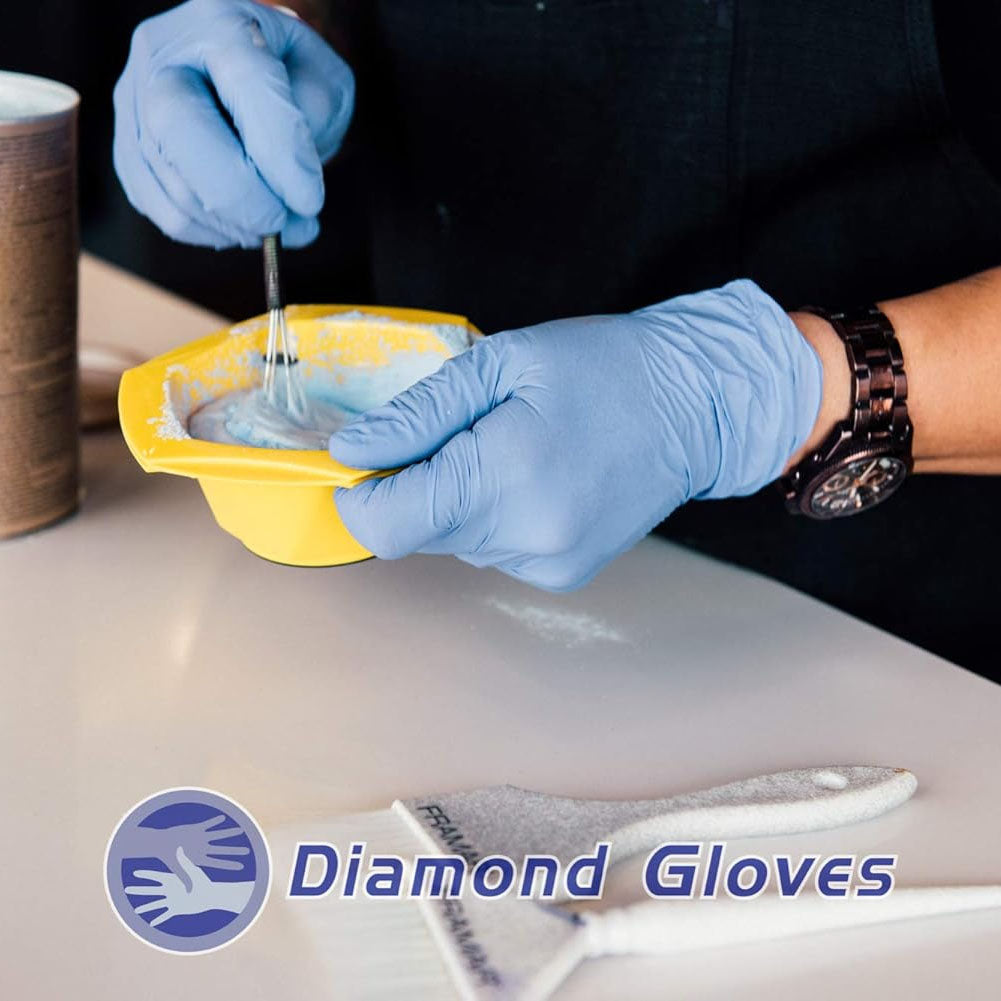Diamond Gloves IF35 Exam Powder Free Blue Nitrile Gloves