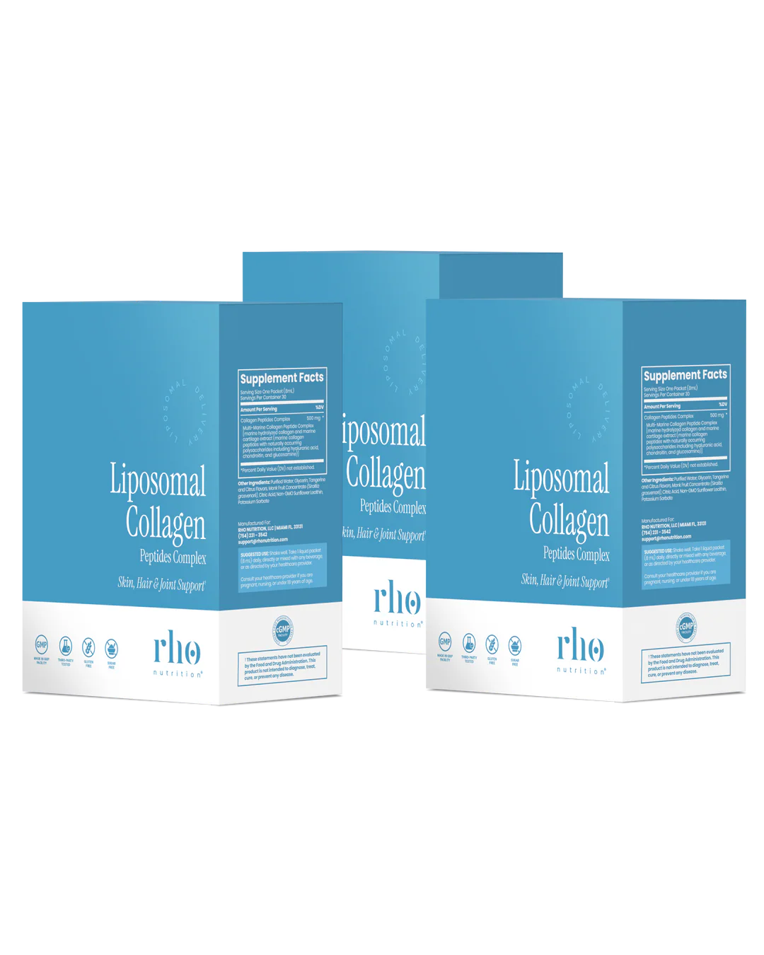 Rho Nutrition Liposomal Collagen Peptides (Travel Packs)