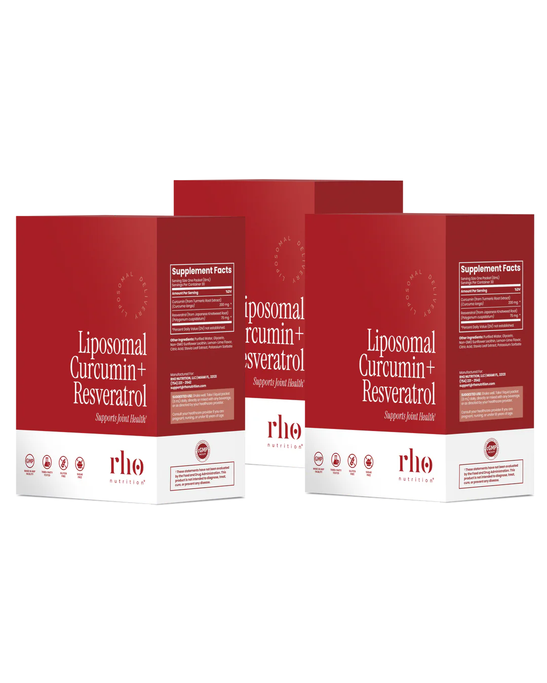 Rho Nutrition Curcumin + Resveratrol (Travel Packs)