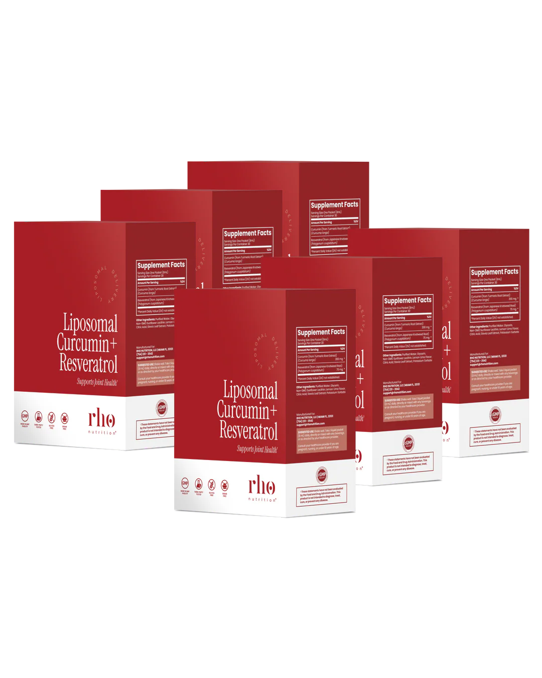 Rho Nutrition Curcumin + Resveratrol (Travel Packs)