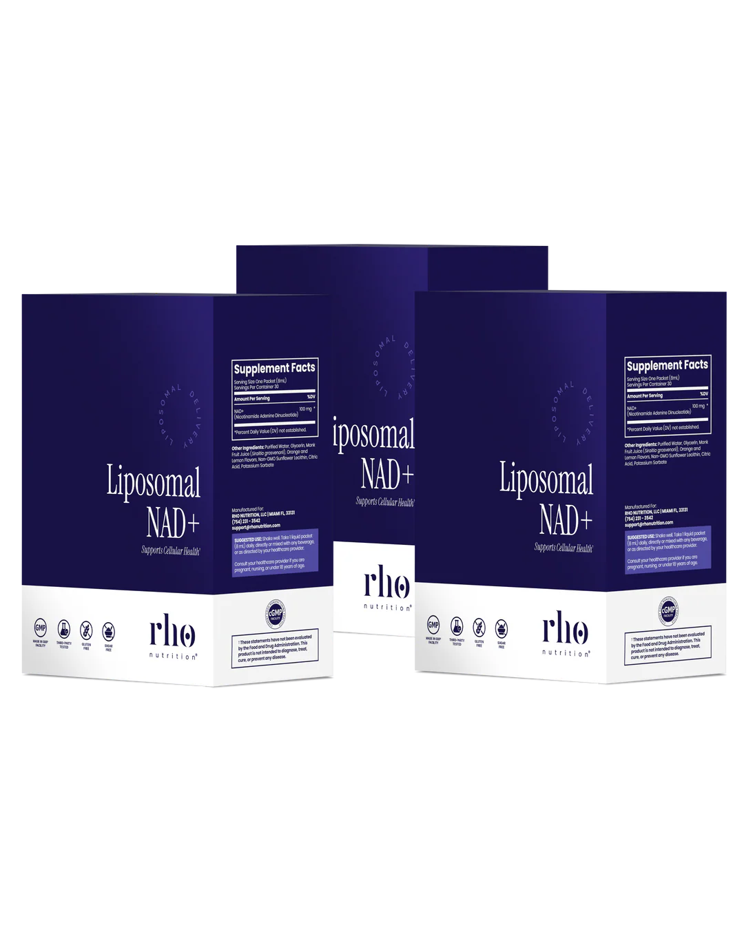 Rho Nutrition Liposomal NAD+ (Travel Packs)