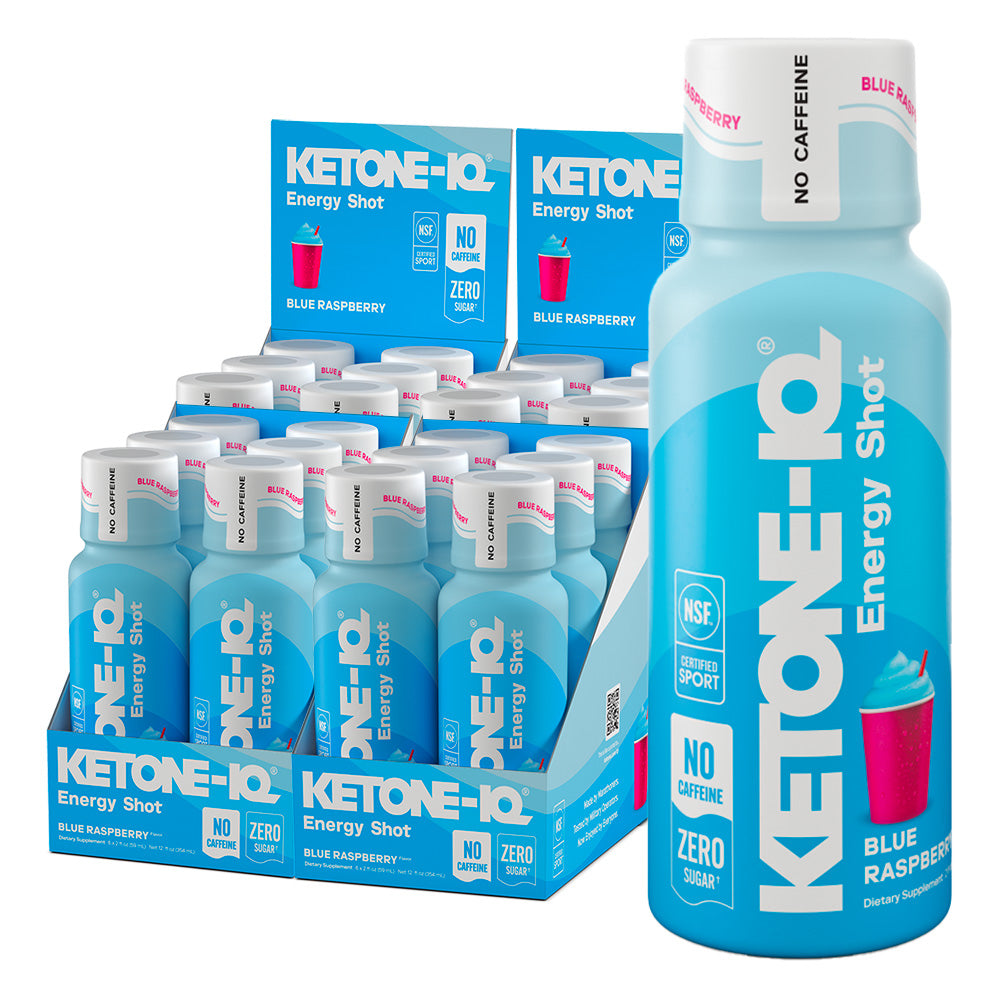 Ketone-IQ No Caffeine High Performance Energy Shot (Blue Raspberry)