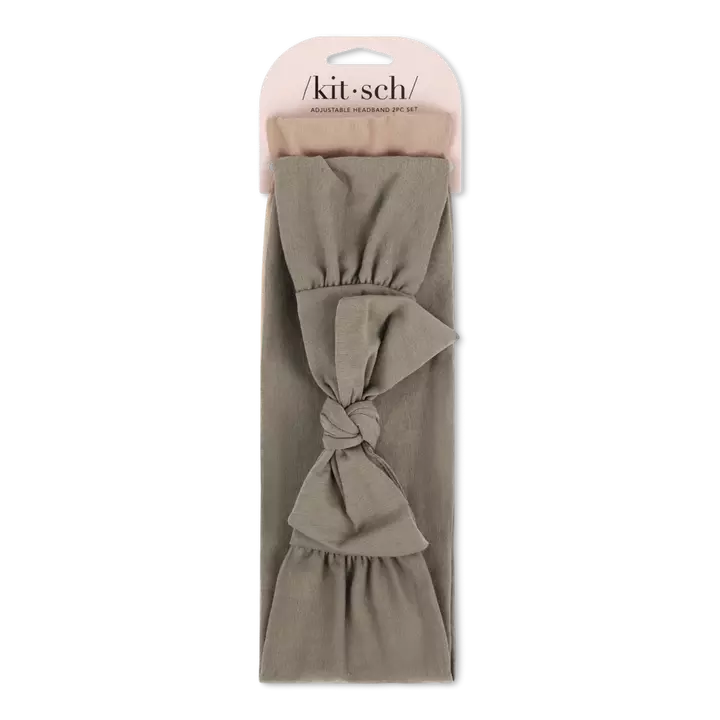 Kitsch Cotton Adjustable Headband 2 pc Set
