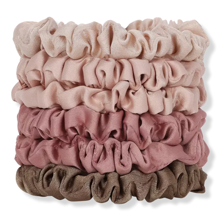 Kitsch Ultra Petite Satin Scrunchies 6 pc Set