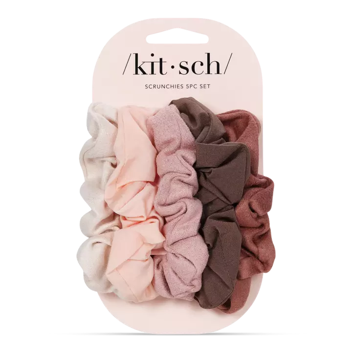 Kitsch Eco Friendly Textured Scrunchies 5 pc Set
