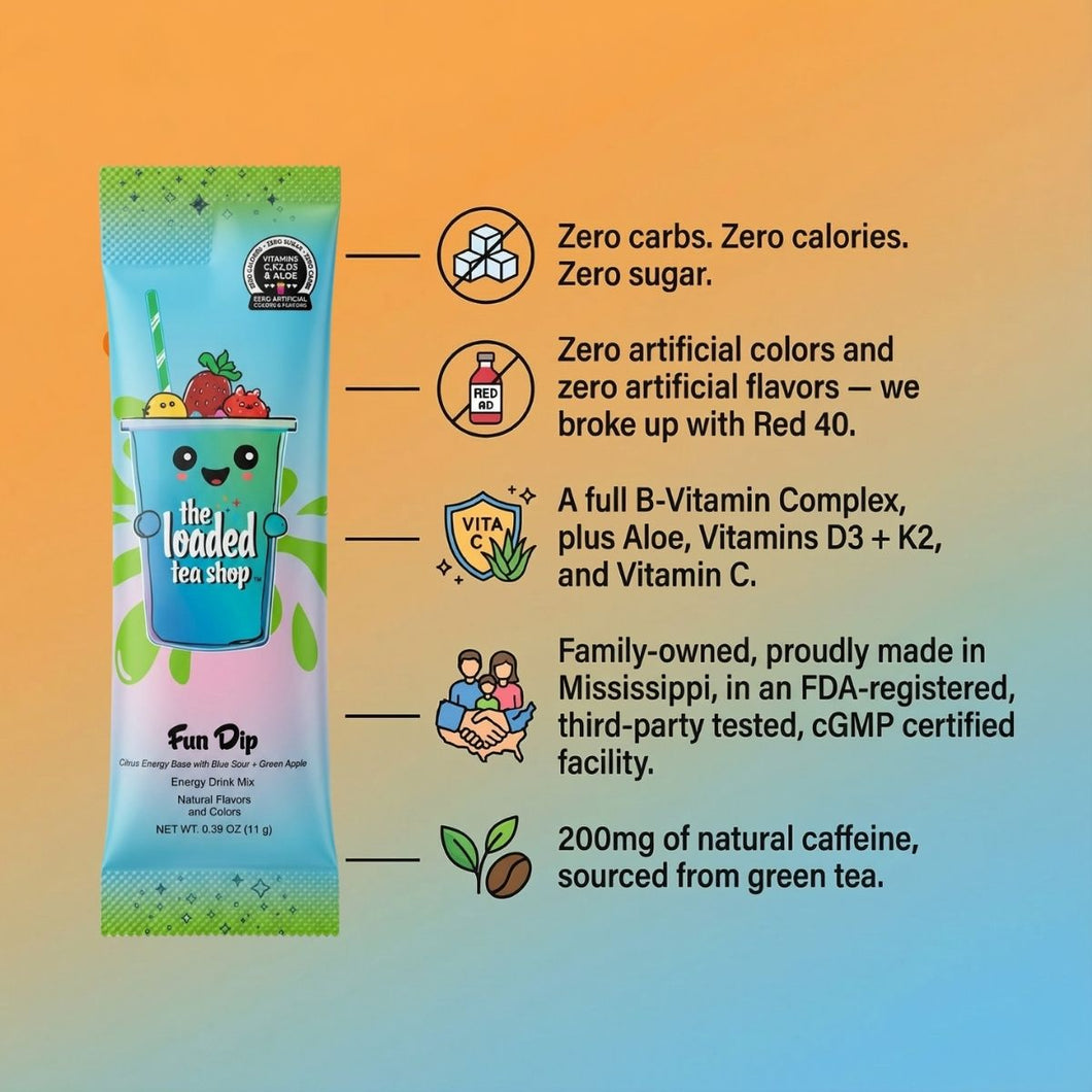 The Loaded Tea Shop Functional Energy Tea Packs (Fun Dip)
