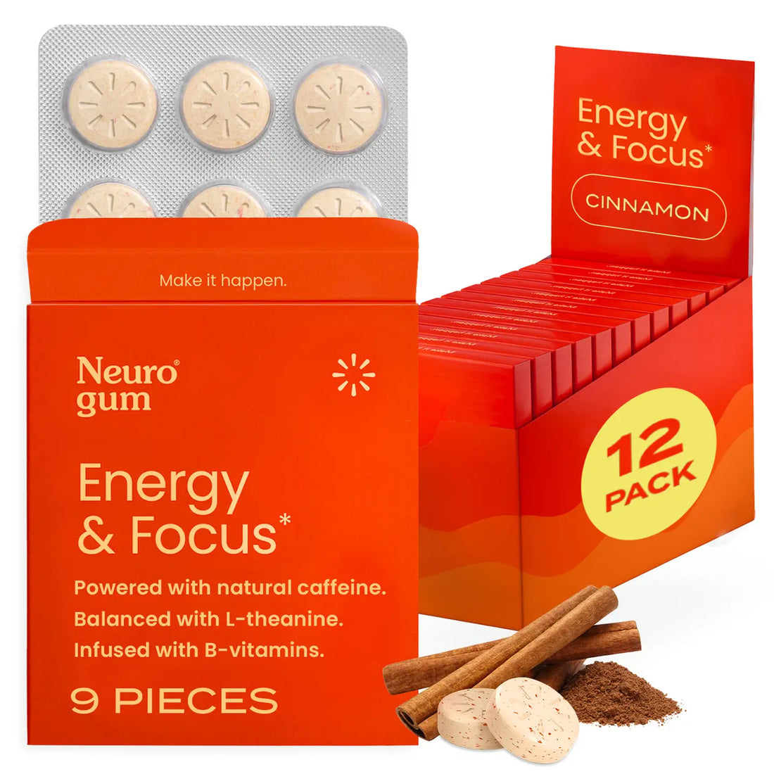 Neuro Energy & Focus Gum (Cinnamon)