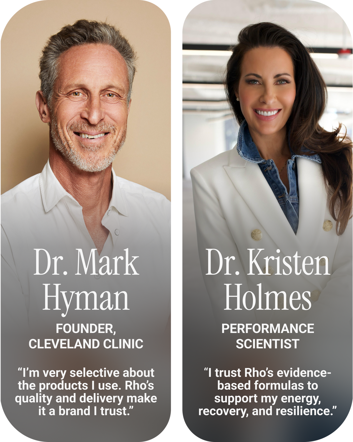 Rho Nutrition expert ambassadors
