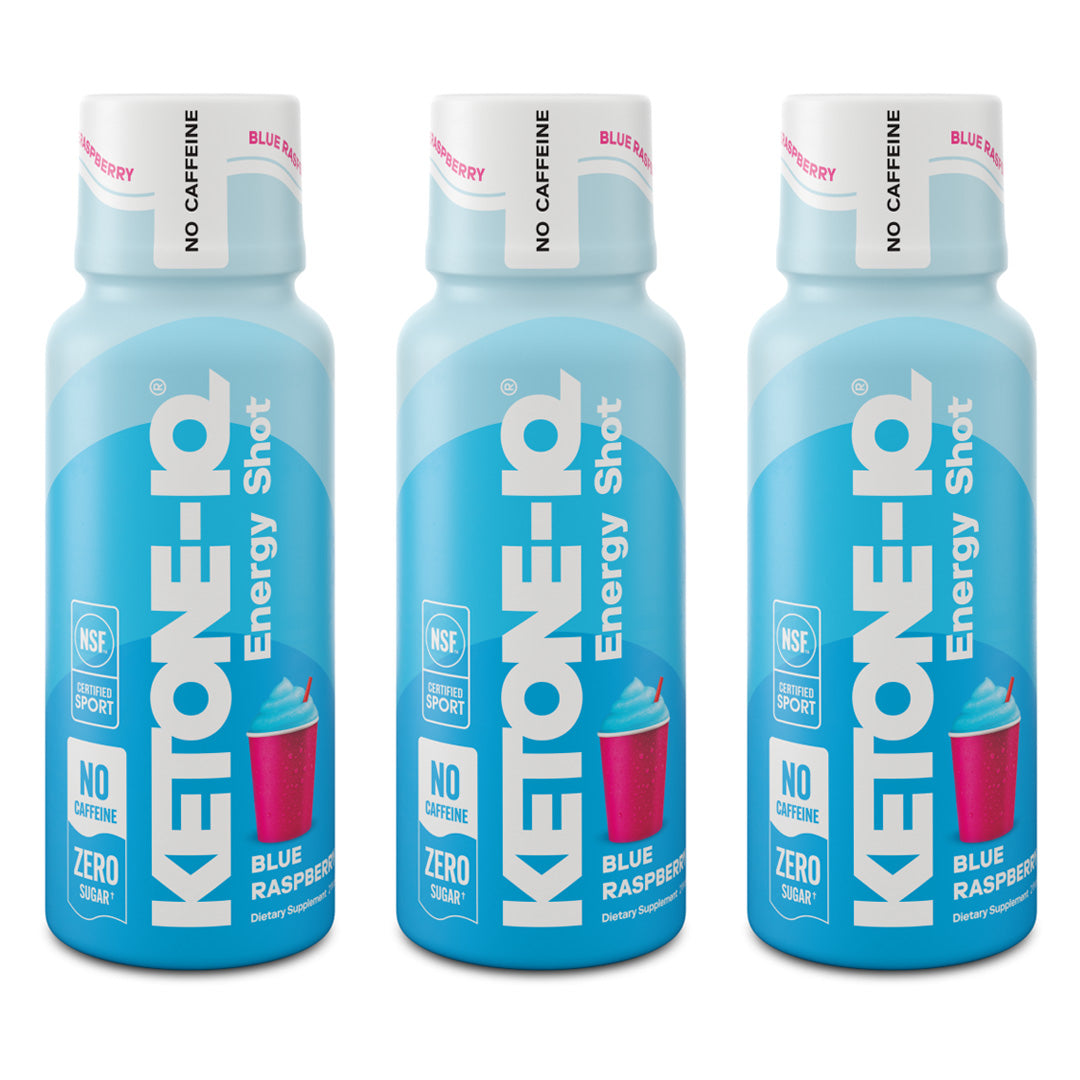 Ketone-IQ No Caffeine High Performance Energy Shot (Blue Raspberry)