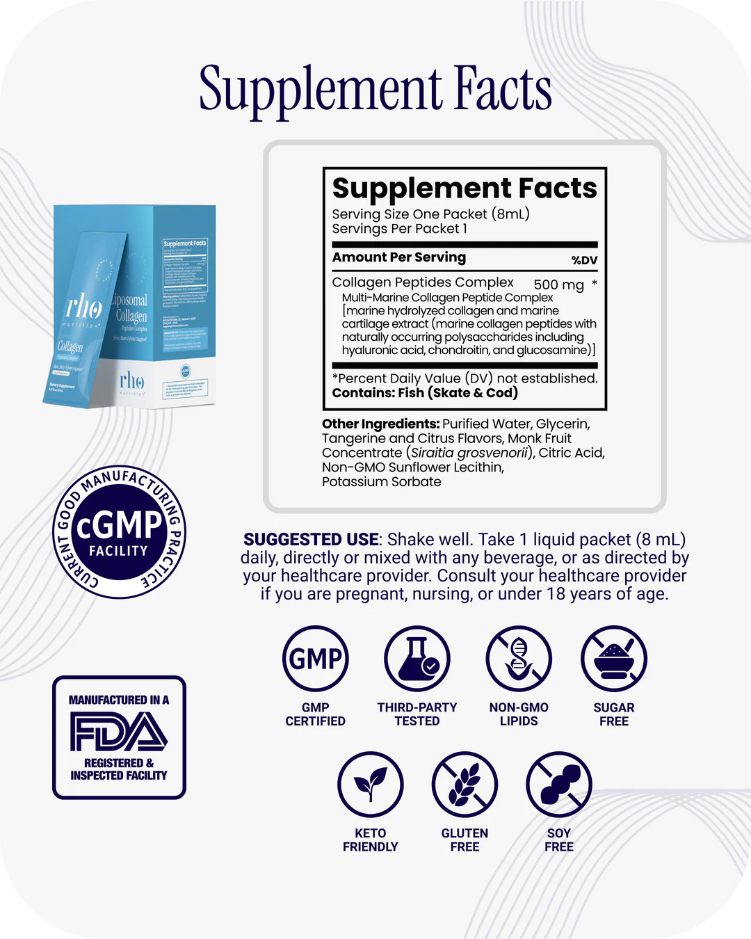 Rho Nutrition Liposomal Collagen Peptides (Travel Packs)