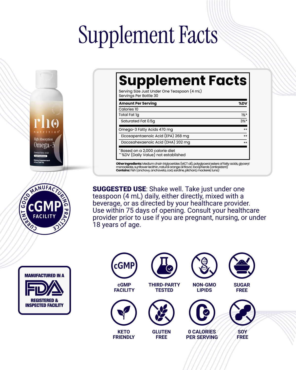 Omega-3 supplement facts and ingredients