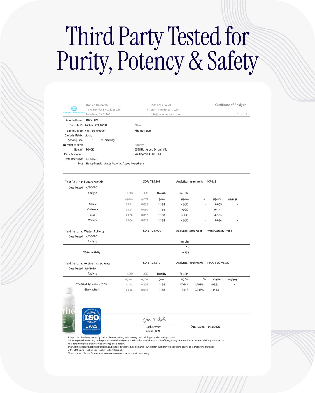 Rho Nutrition Liposomal DIM+ (30 Servings)