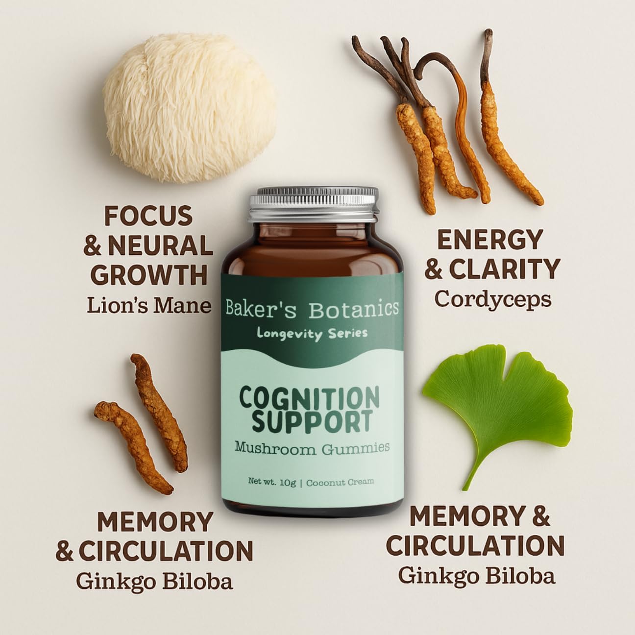 Baker's Botanics Cognition Support Gummies