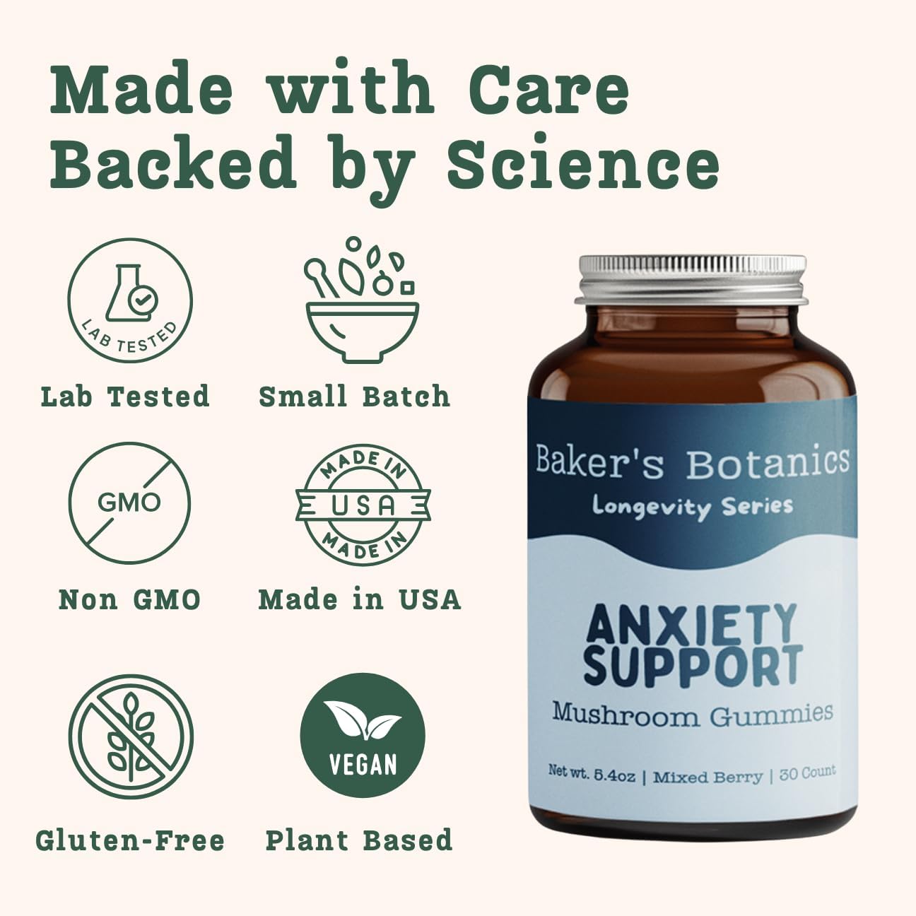Baker's Botanics Anxiety Support Gummies