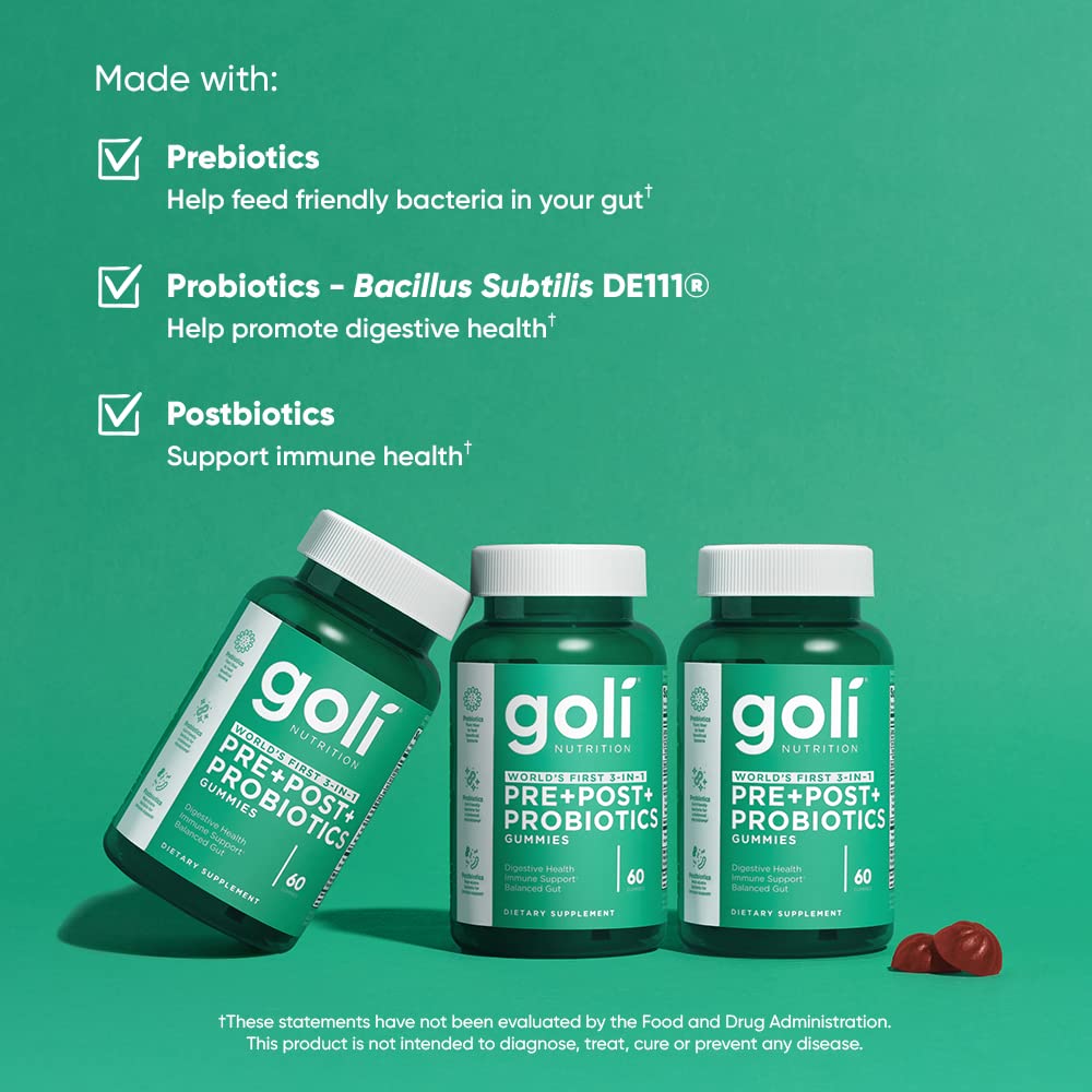 Goli® Nutrition Pre+Post+Probiotics Gummies