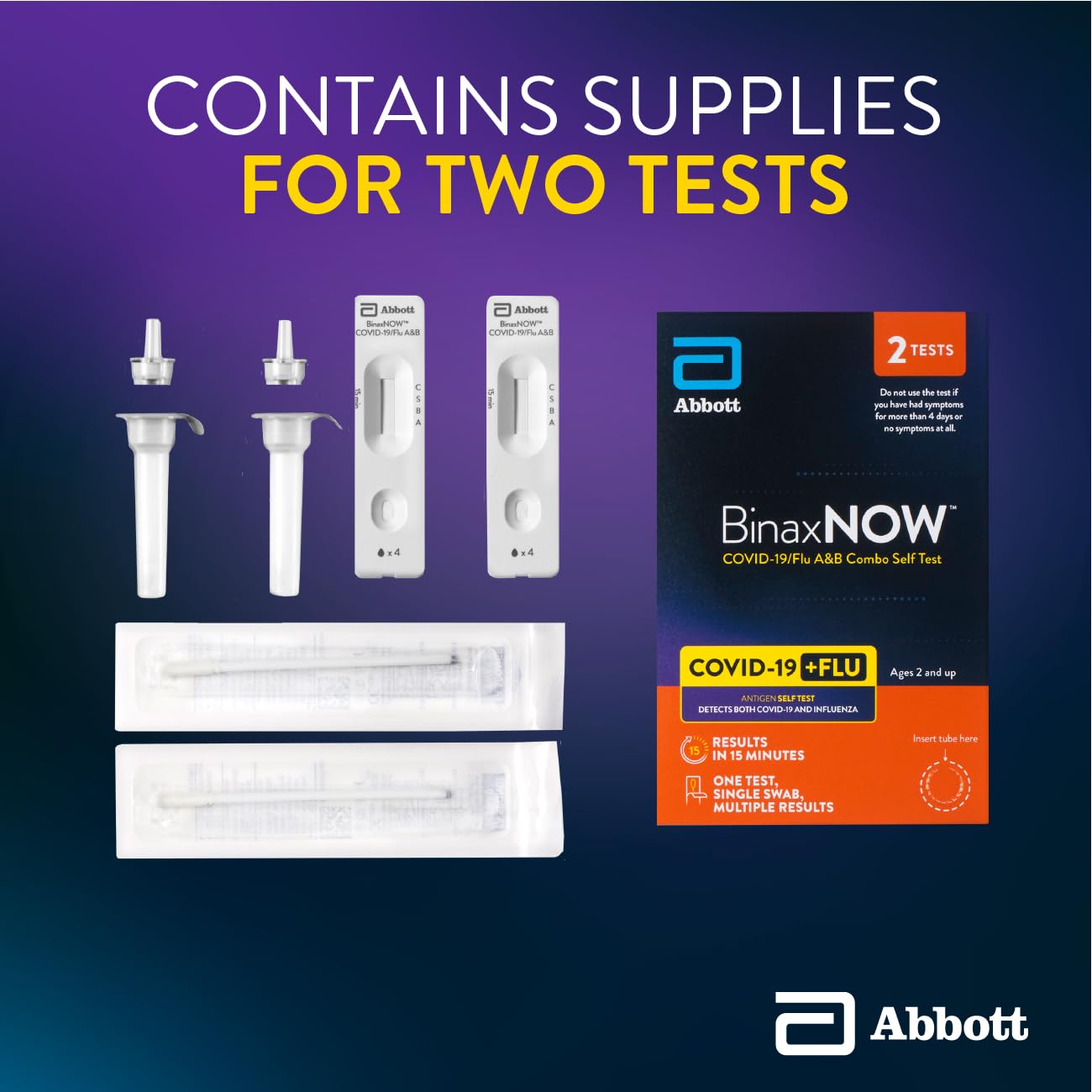 BinaxNOW™ COVID‑19/Flu A&B Combo Self Test