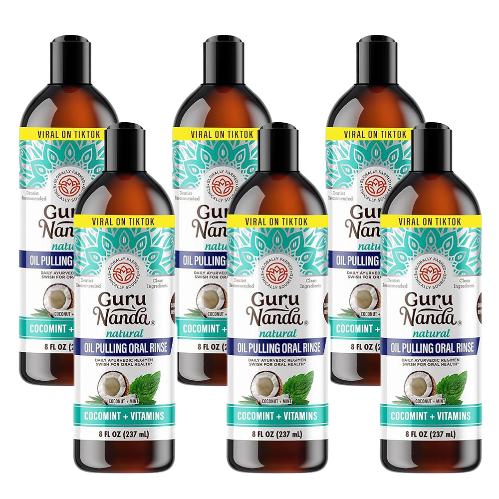 GuruNanda Coconut + Mint Pulling Oil w/Essential Oils & Vitamins, 8 oz