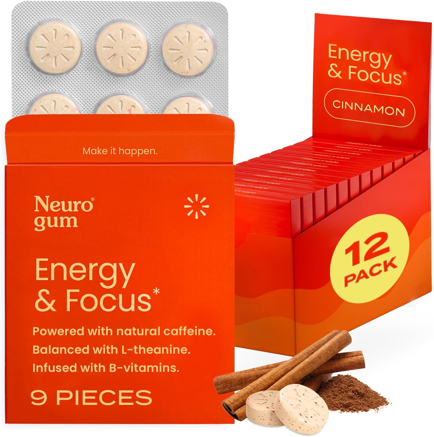 Neuro Energy & Focus Gum (Cinnamon)