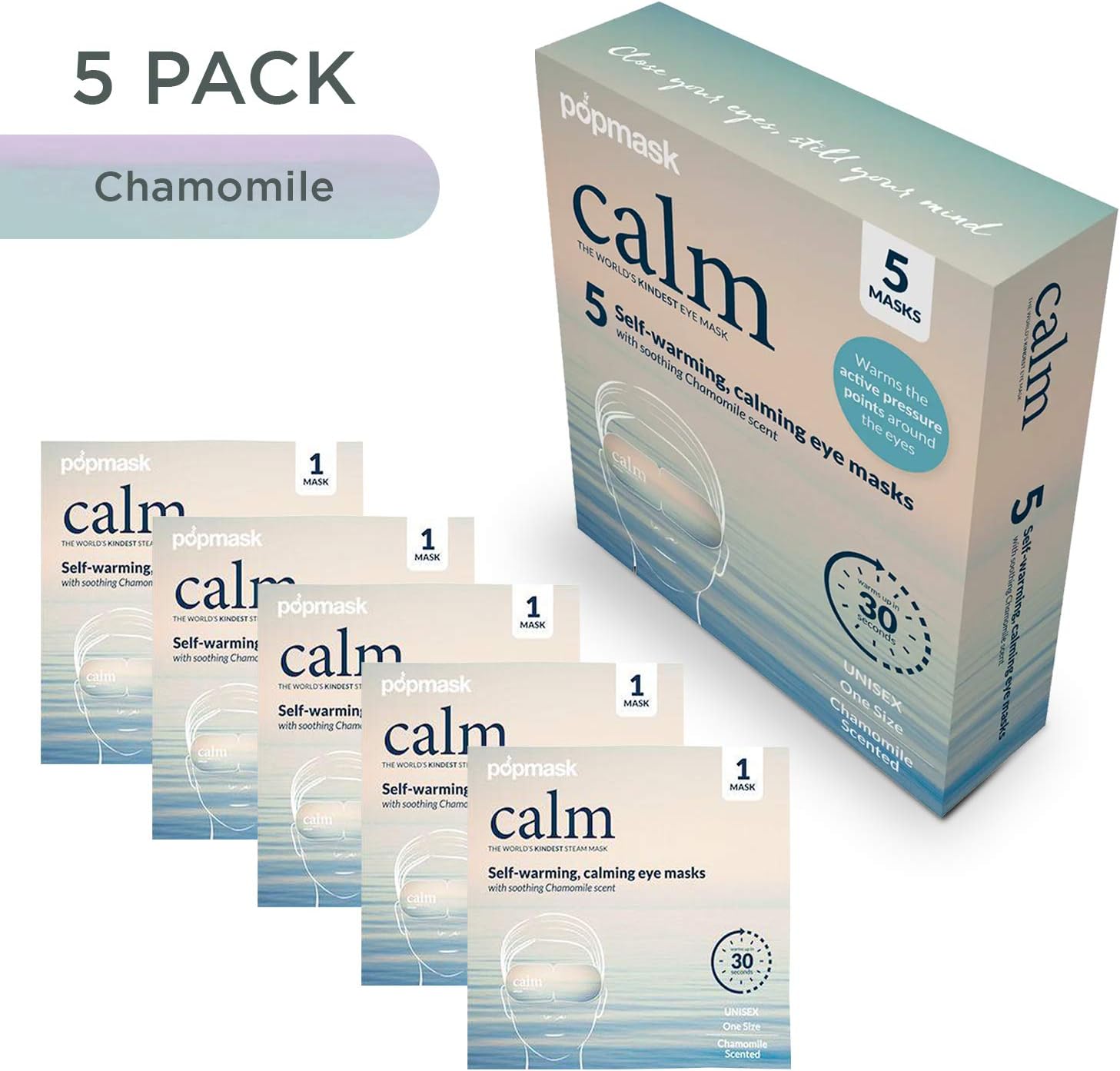 Popmask Calm Self-Warming Chamomile Sleep Mask