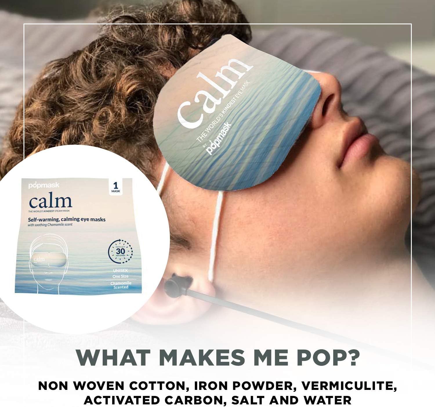Popmask Calm Self-Warming Chamomile Sleep Mask
