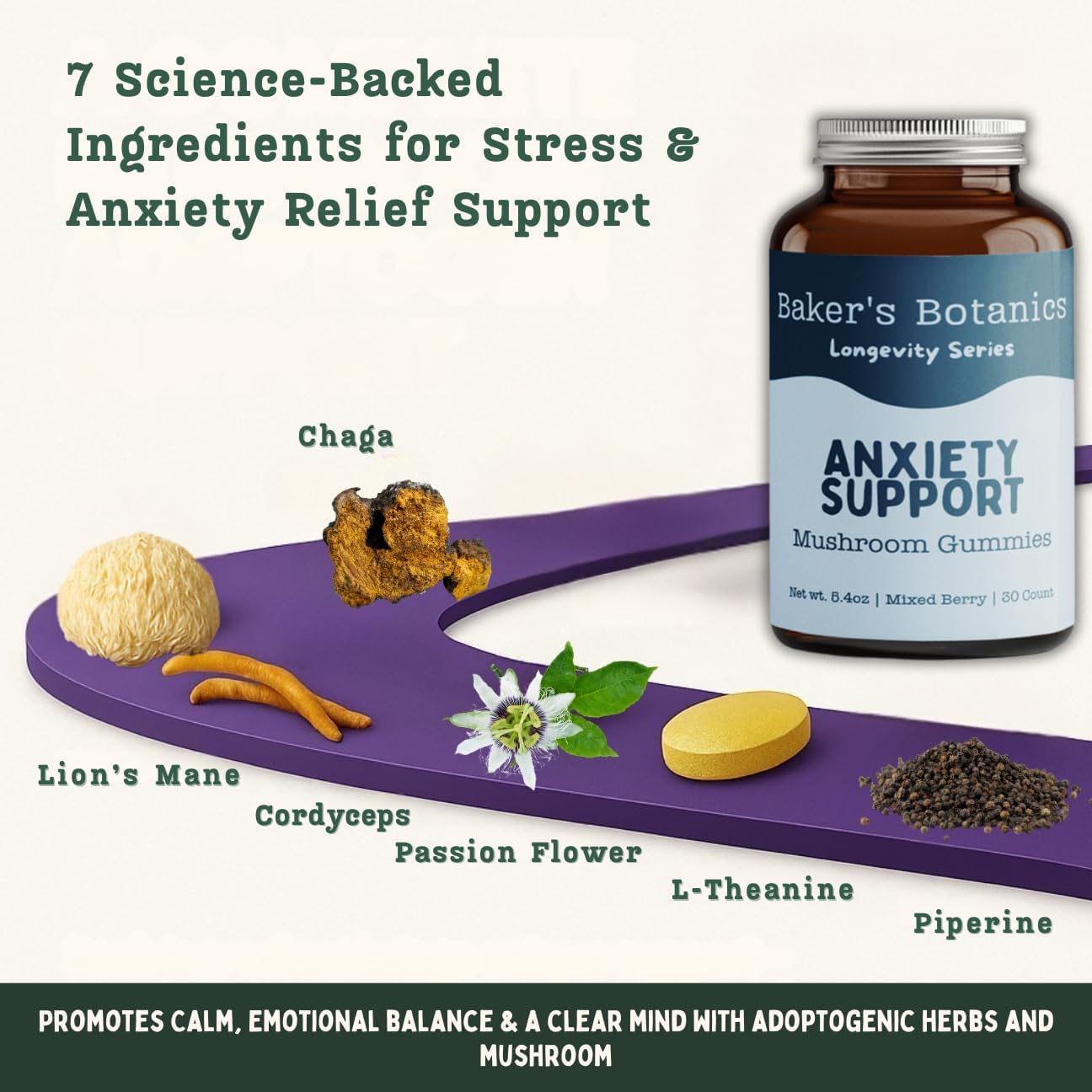 Baker's Botanics Anxiety Support Gummies