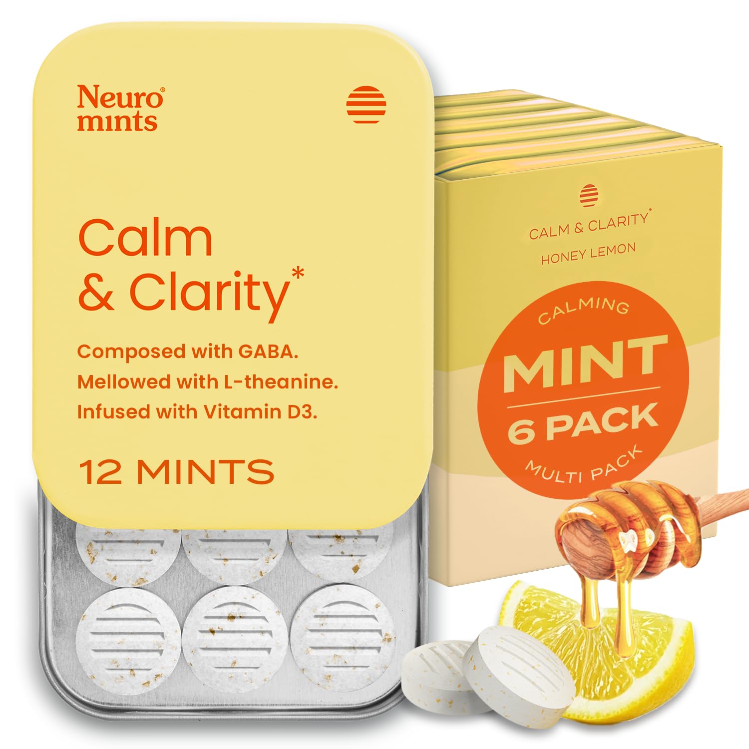 Neuro Calm & Clarity Mints (Honey Lemon) - HSA/FSA Eligible