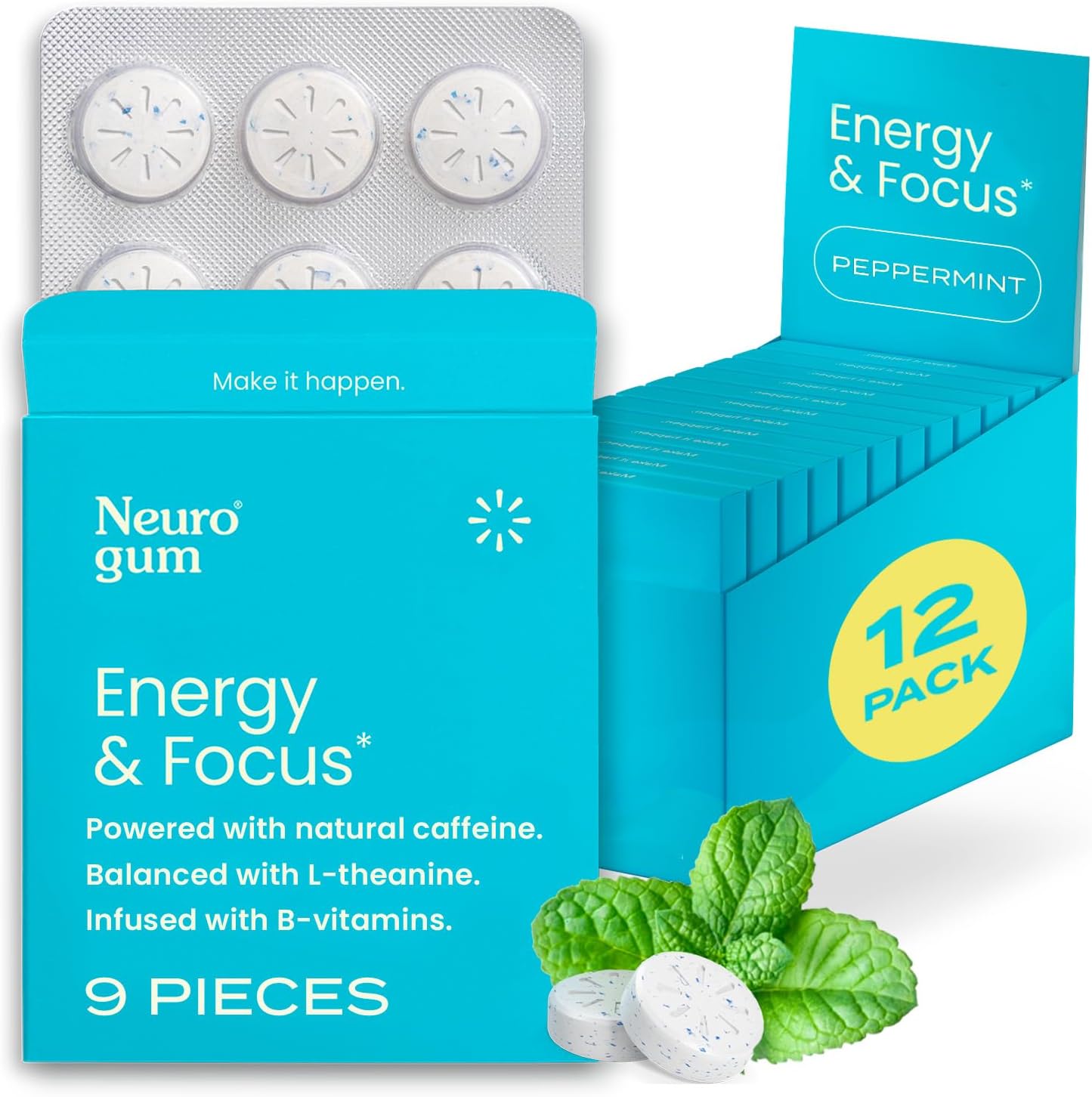 Neuro Energy & Focus Gum (Peppermint)