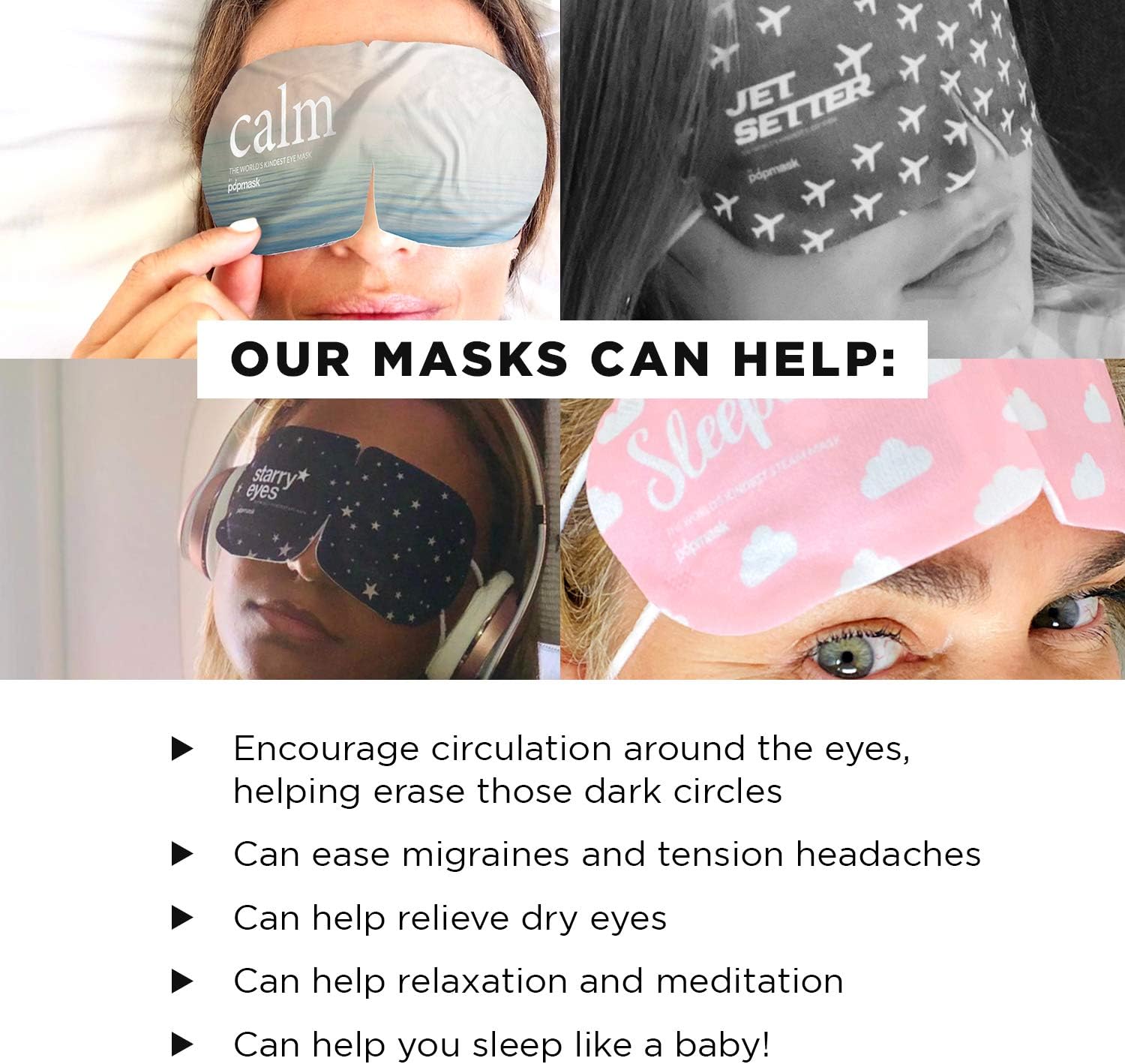 Popmask Calm Self-Warming Chamomile Sleep Mask