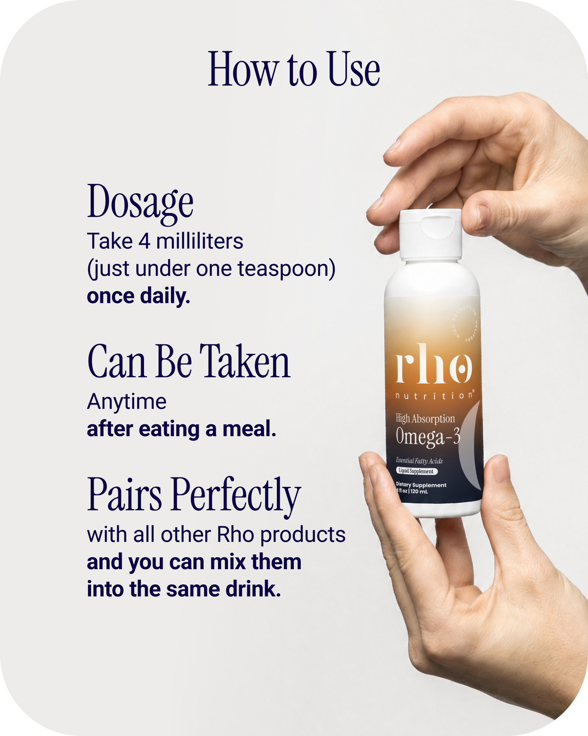 How to use Rho Nutrition Omega-3