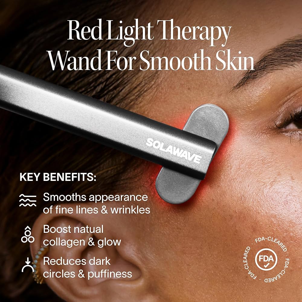 Solawave 4-in-1 Red Light Therapy Skincare Wand (Charcoal) - HSA