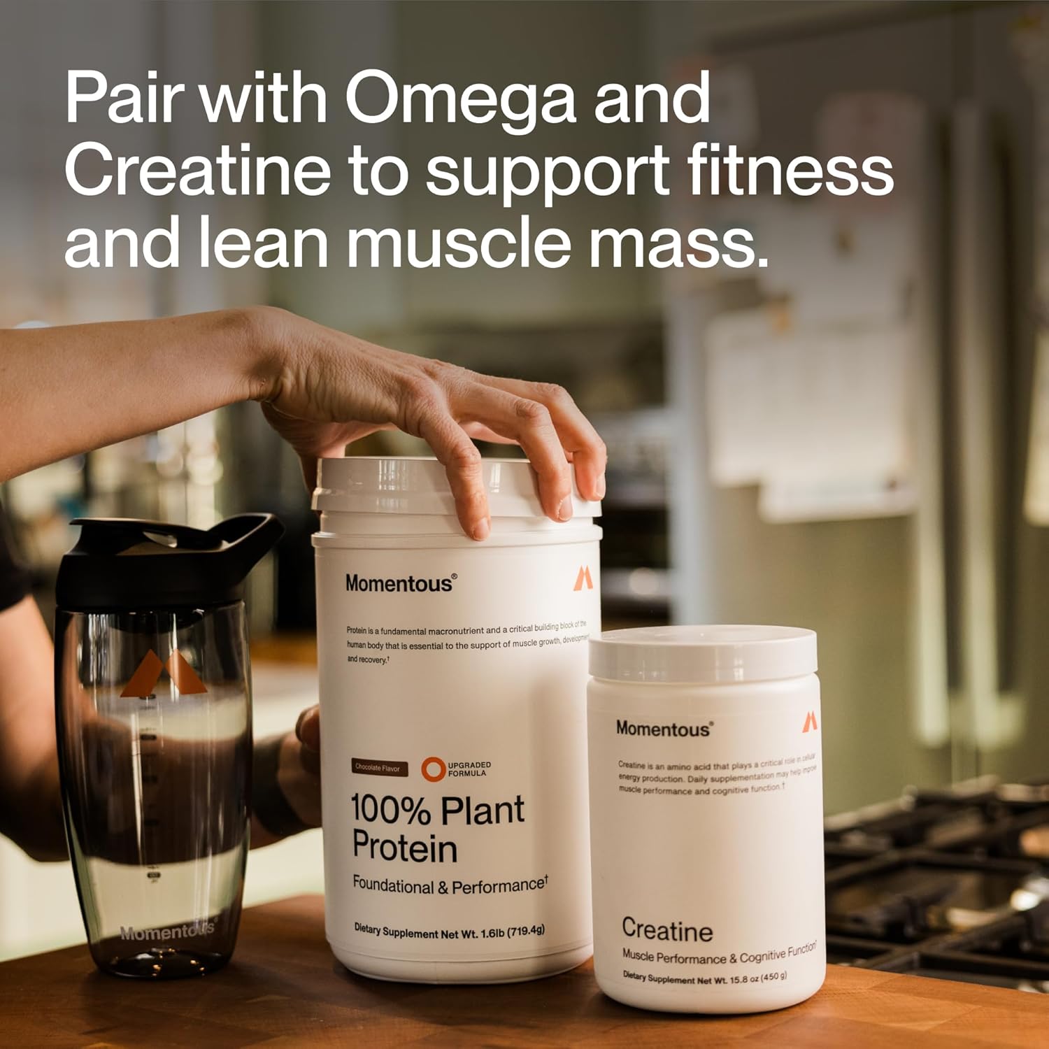 Momentous 100% Plant Protein (22 Serving Jar)