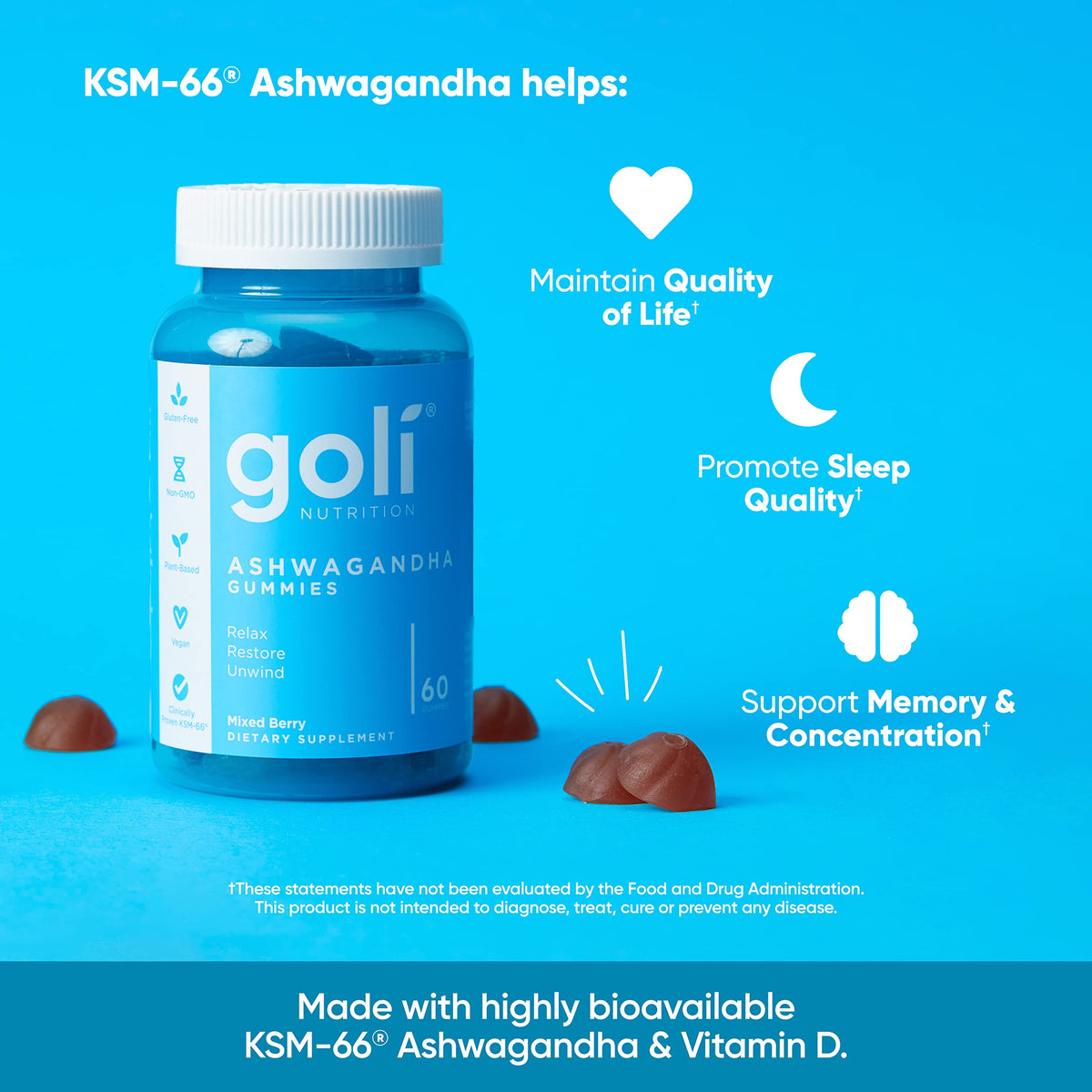 Goli® Nutrition Gummies Mixed Bundle Pack (6 Pack) - HSA/FSA Eligible ...