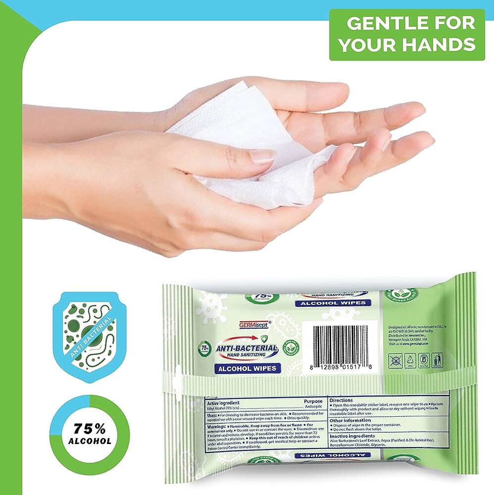 GERMisept 75% Alcohol Antiseptic Wipes