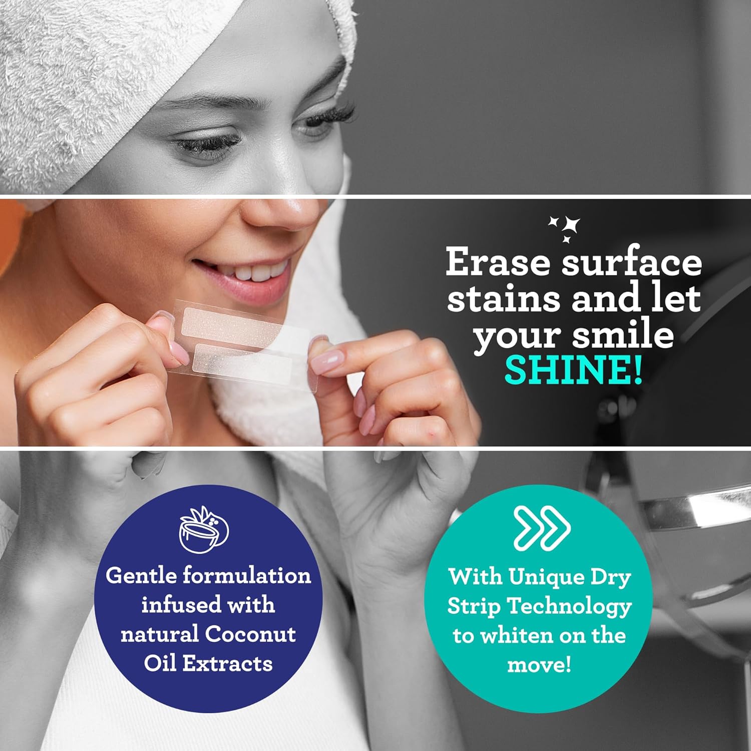 GuruNanda Whitening Wonder Bundle, Dual Barrel Oxyburst Whitening Mouthwash, 20 oz & Teeth Whitening Strips (7-Day Treatment)