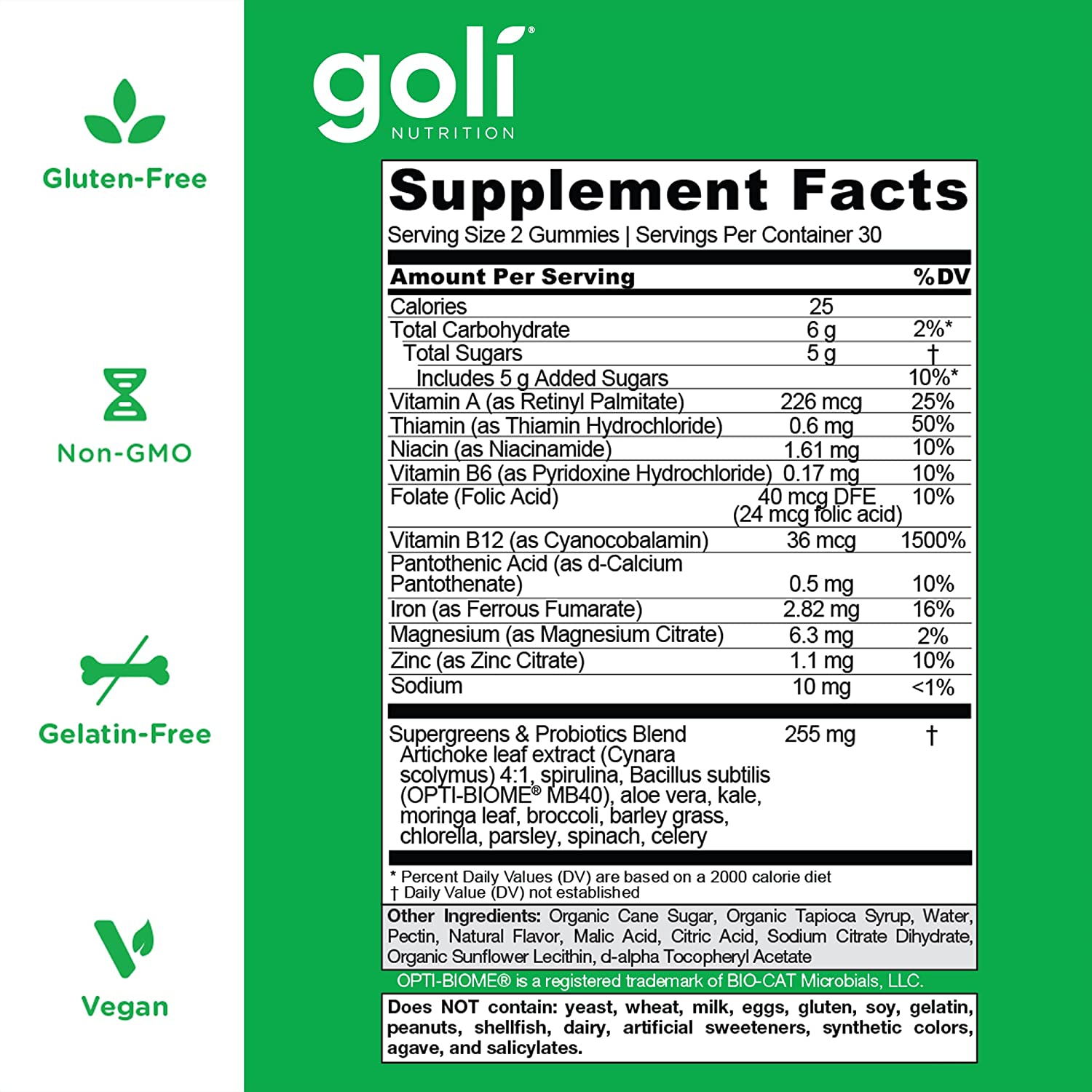 Goli® Nutrition Supergreens Gummies