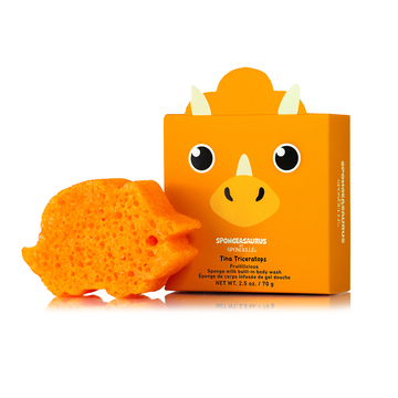 Spongellé® Body Wash Infused Spongeasaurus Dinosaur Buffer - Tina Triceratops (Fruitilicious)