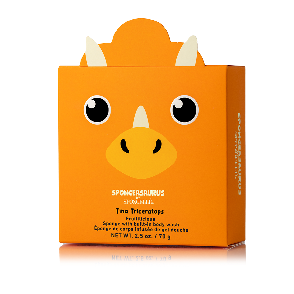Spongellé® Body Wash Infused Spongeasaurus Dinosaur Buffer - Tina Triceratops (Fruitilicious)