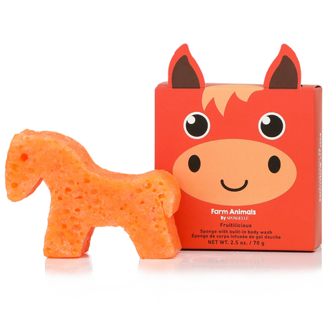 Spongellé® Body Wash Infused Farm Animals Buffer - Henry Horse (Fruitilicious)