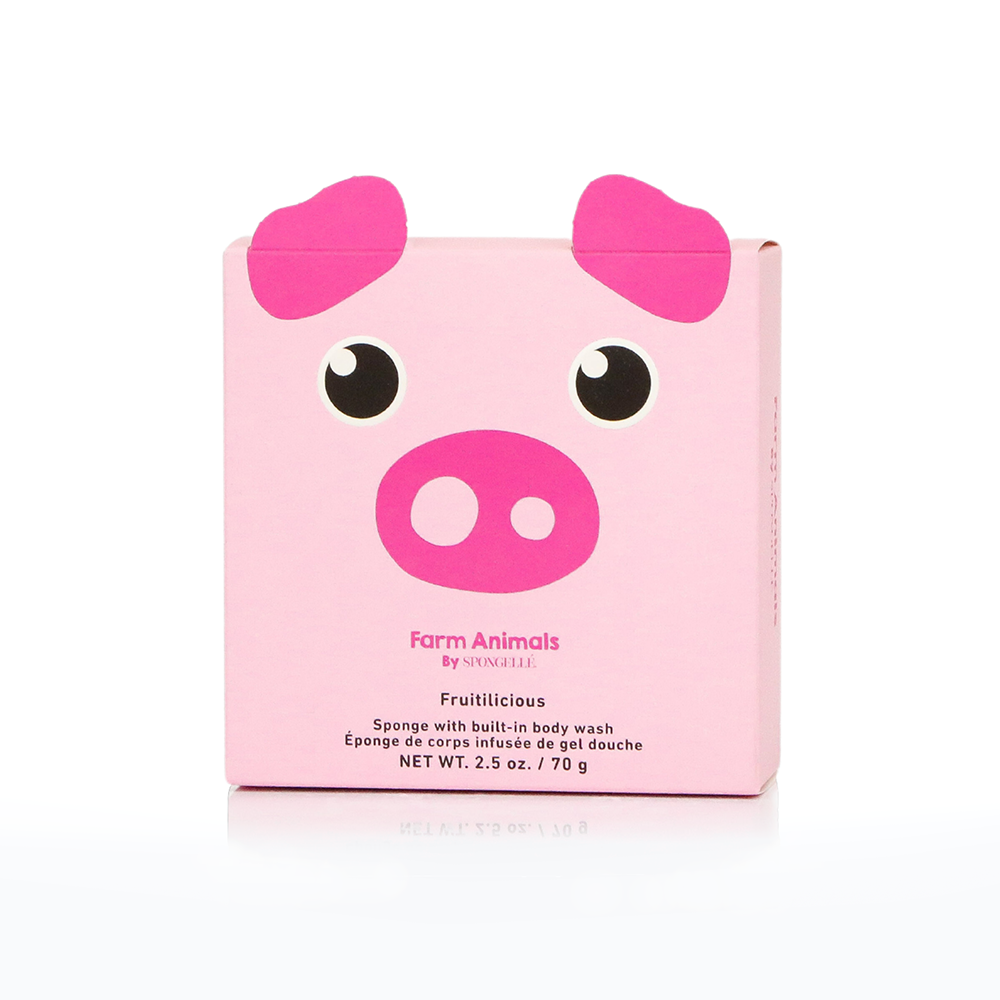Spongellé® Body Wash Infused Farm Animals Buffer - Peggy Pig (Fruitilicious)