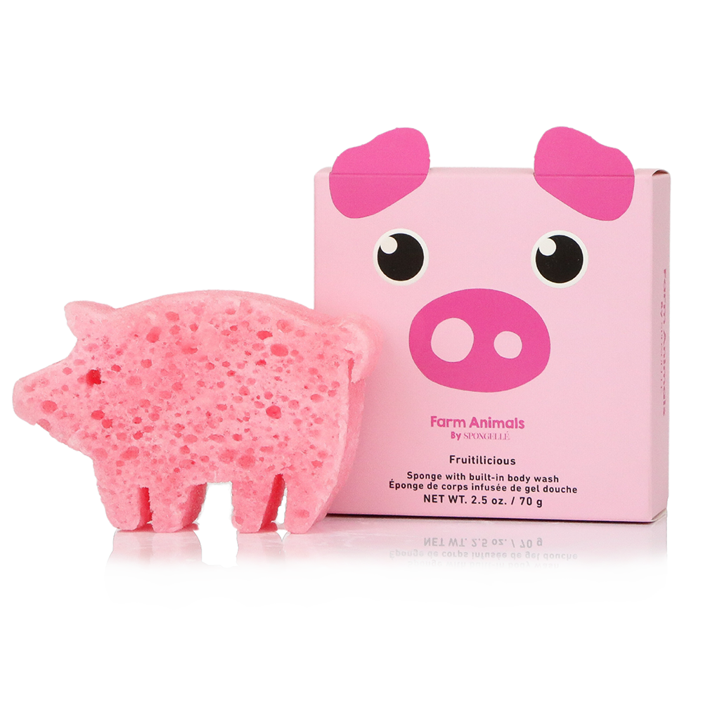 Spongellé® Body Wash Infused Farm Animals Buffer - Peggy Pig (Fruitilicious)