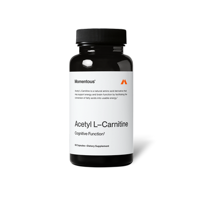 Momentous Acetyl L-Carnitine 500 mg, Cognitive Support | 60 Capsules — front product image